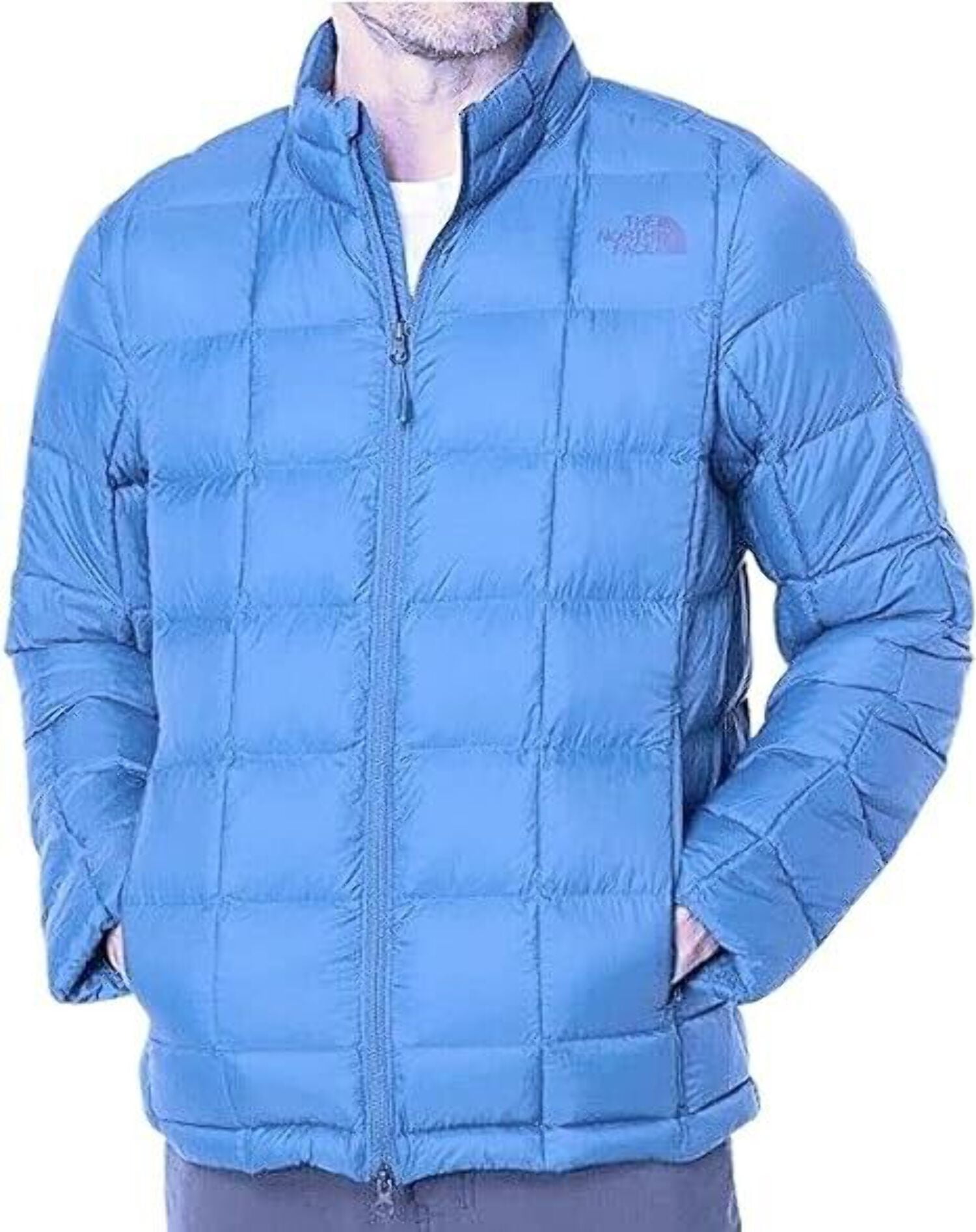 Sonic Blue Mens Blue North Face Puffer Jacket The North Face