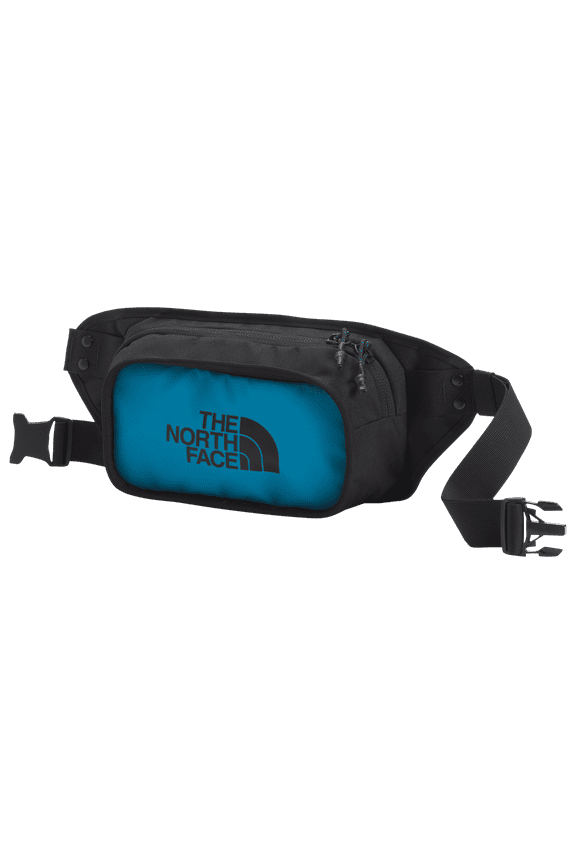 Unisex Hip Fanny Pack, Black/Banff Blue