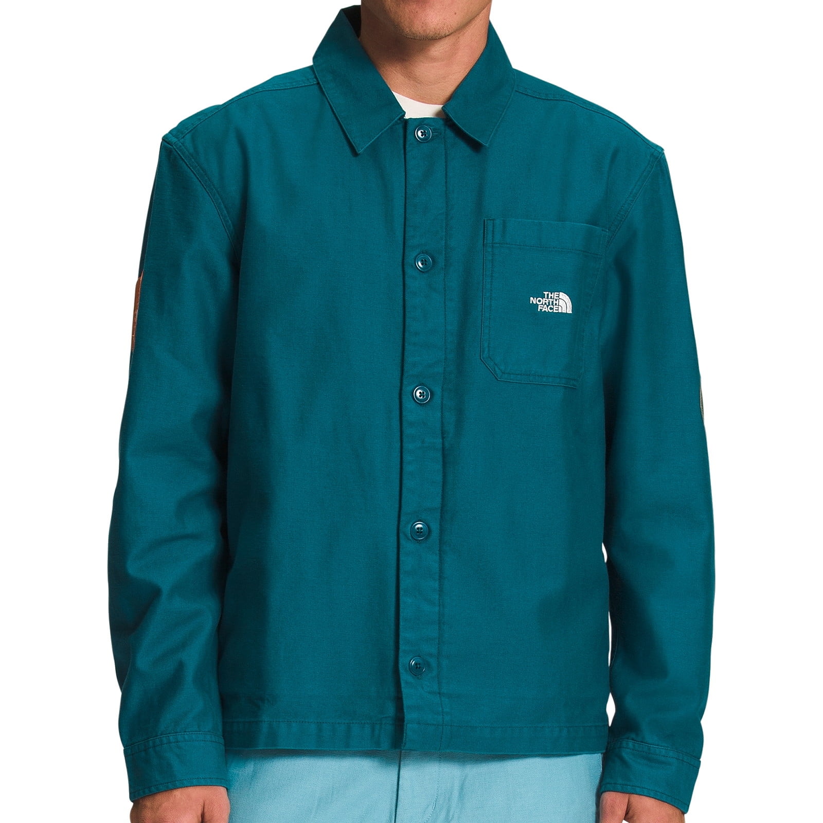 The North Face Valley Shacket Men s Cotton Shirt Jacket 2XLarge Blue Coral