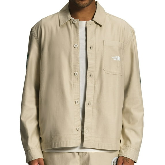 The North Face Valley Shacket Men's Cotton Shirt Jacket (Large, Gravel)