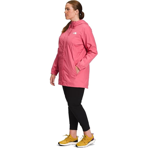 The North Face Women's Antora Parka Rain Jacket NF0A7QEWN0T Cosmo Pink Full Zip Hooded Plus Size XL