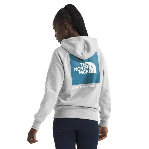 Women's Box NSE Pullover Hoodie (Standard and Plus Size), TNF Light Grey Heather/Alkaline Blue, X-Small