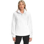 The North Face Women's Jacket Osito Long Sleeve 1/4 Zip Soft Fleece Jacket, White, 2XL
