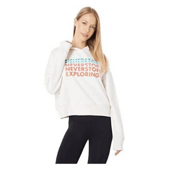 The North Face Women's Logo Play Hoodie, Gardenia White, XL