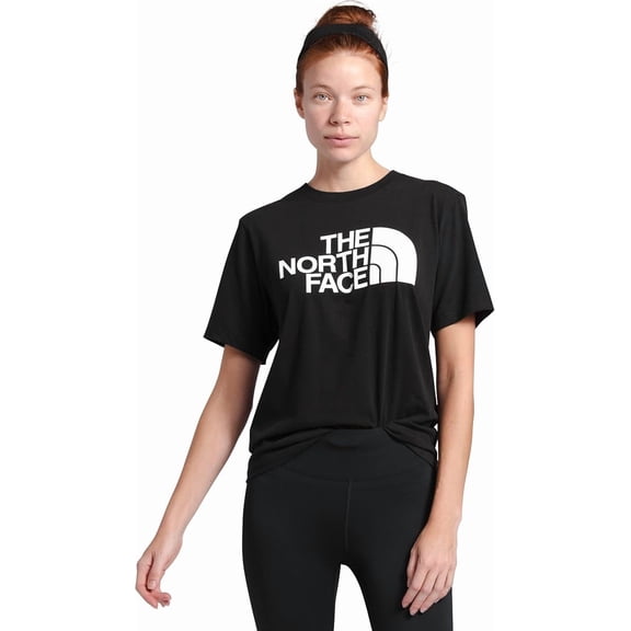 The North Face Women's T-Shirt Short Sleeve Half Dome Logo Regular Fit Tee, Black, L