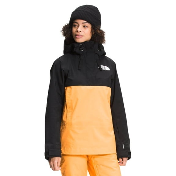 The North Face Tanager Jacket Women's Small Orange Waterproof Full Zip SGN1646