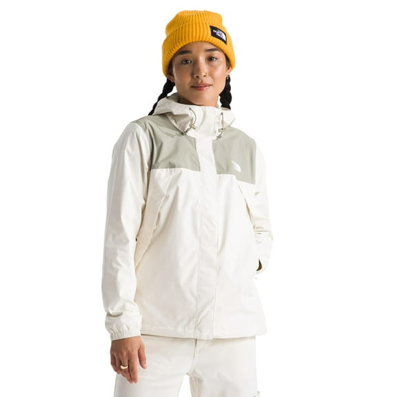 The North Face Women's Waterproof Antora Jacket (Standard and Plus Size), White Dune/Clay Grey, X-Small