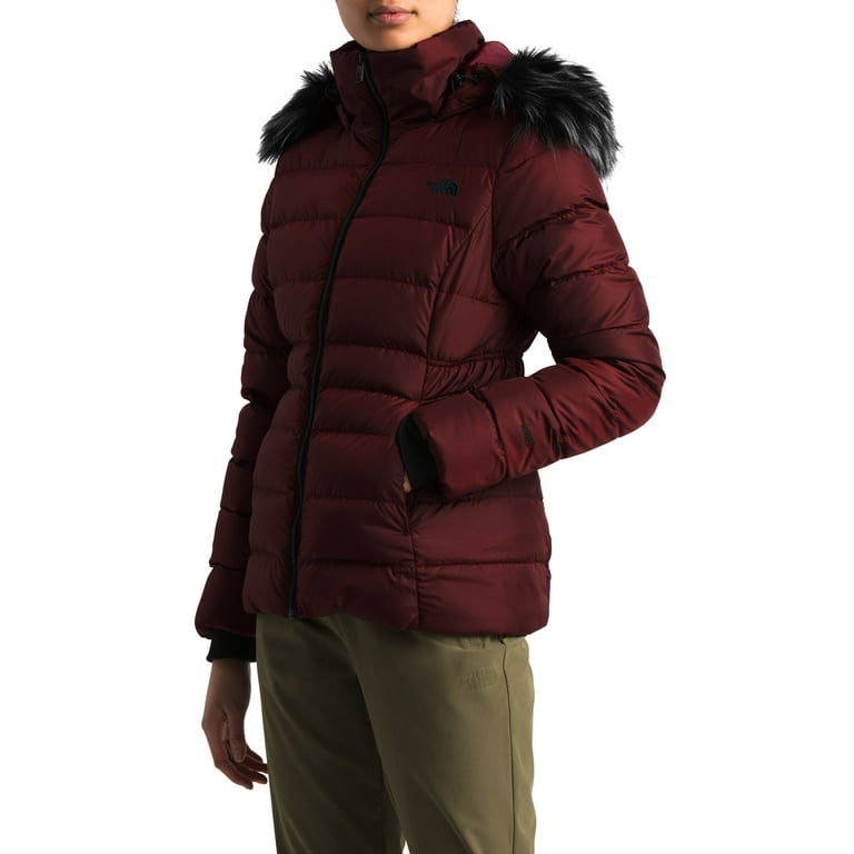 The North Face Womens Gotham Ii Hooded Water Resistant 550-Fill-Power Down  Jacket With Faux Fur Trim