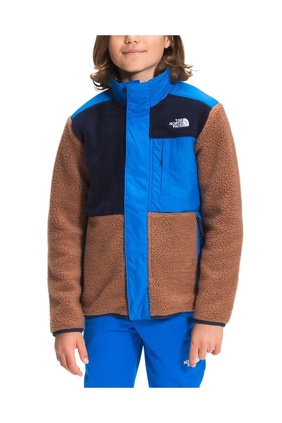 girls Forrest Mixed Media Full Zip Jacket, XL, Brown