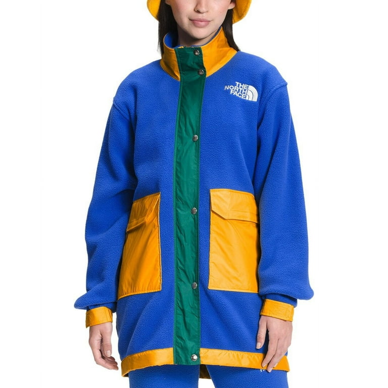 Blue and yellow north face jacket deals
