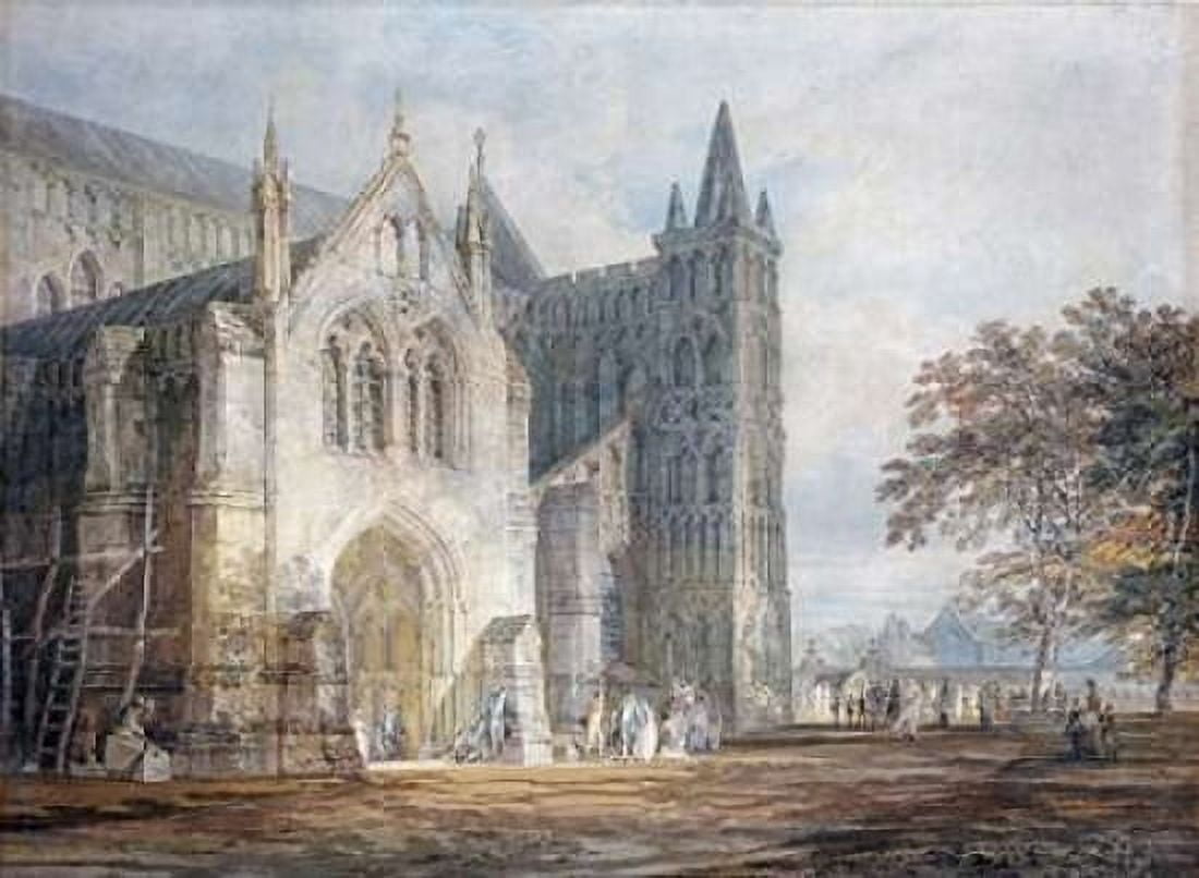 The North Porch of Salisbury Cathedral Canvas Art - Joseph MW Turner (18 x 24)