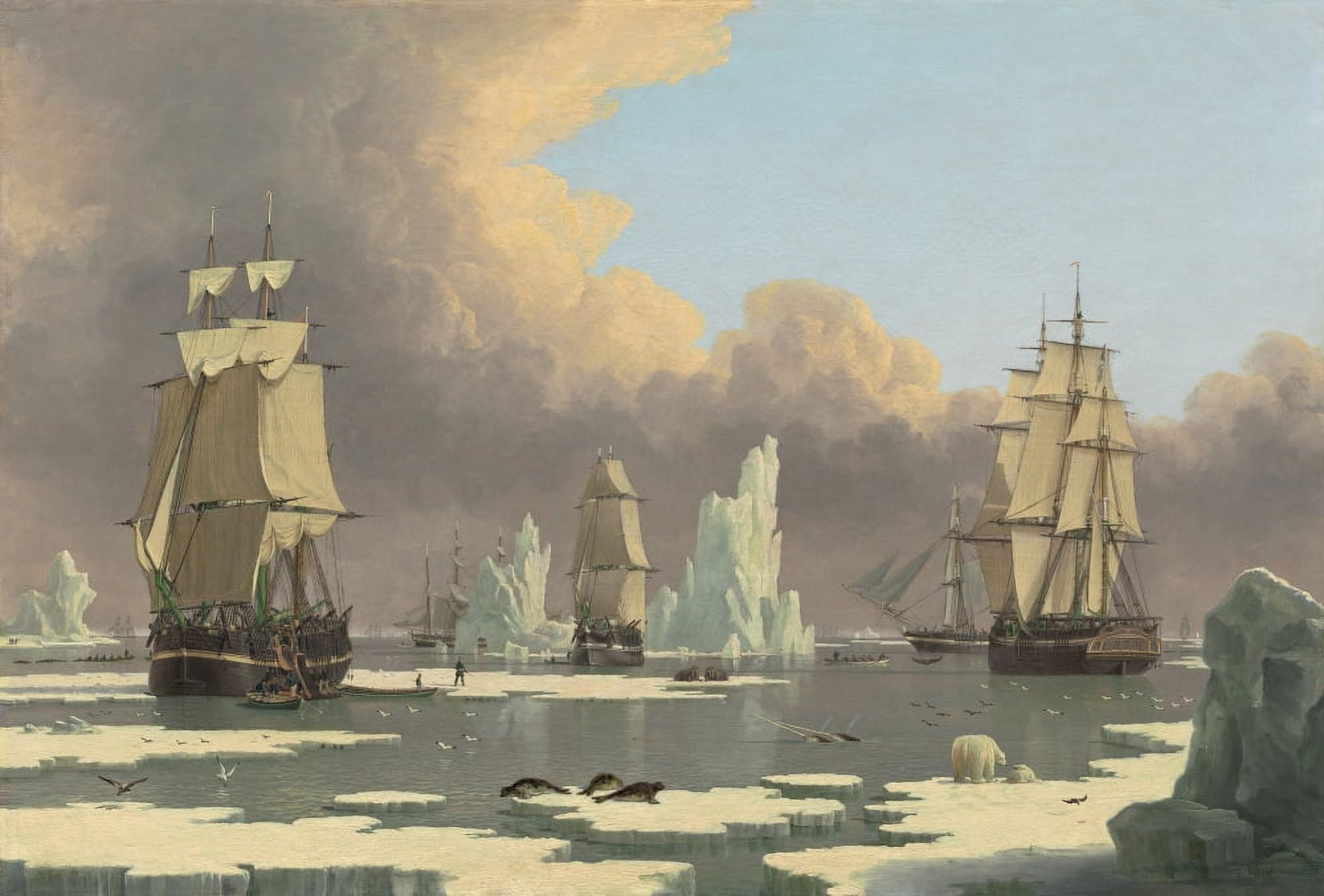 The Northern Whale Fishery The Swan And Isabella Canvas Art - (36 x 24)