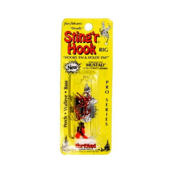 The Northland Fishing Tackle 2" Sting'R Hook, Red, 5 Count