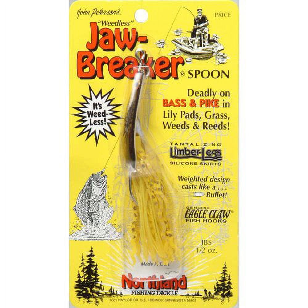 The Northland Fishing Tackle Jaw-Breaker Spoon Fishing Lure, Gold, 1/2 Oz.