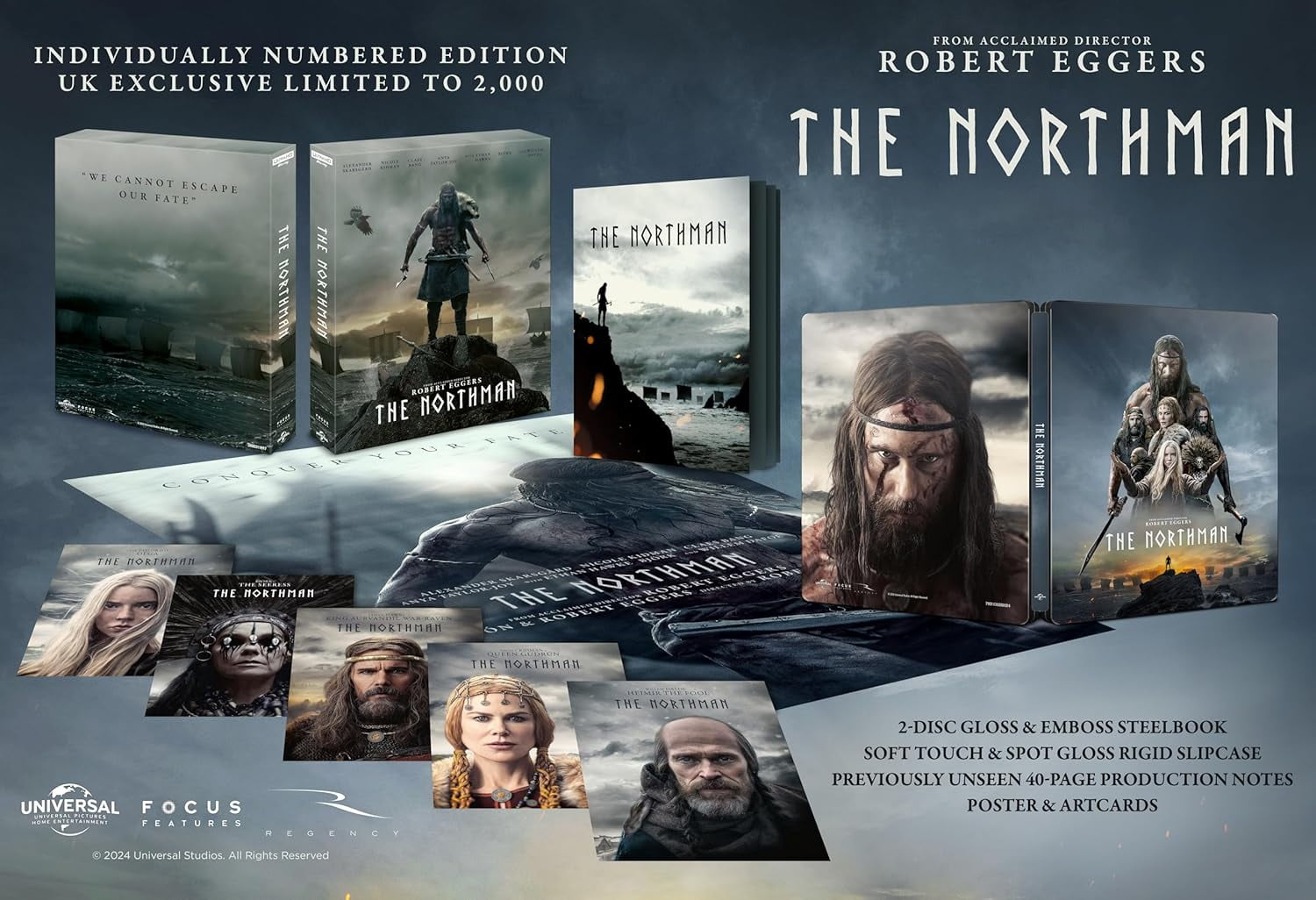 The Northman SteelBook Collector's Edition 4K Ultra HD + Bluray Region