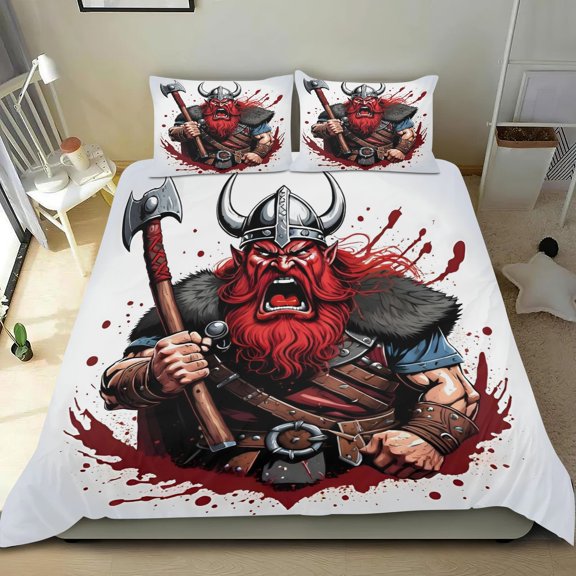 The Northman Themed Bed Sheet Set Three Piece Set 53x79 Inches Comfortable And Skin Friendly Unique Design Creating A Star Studded Night