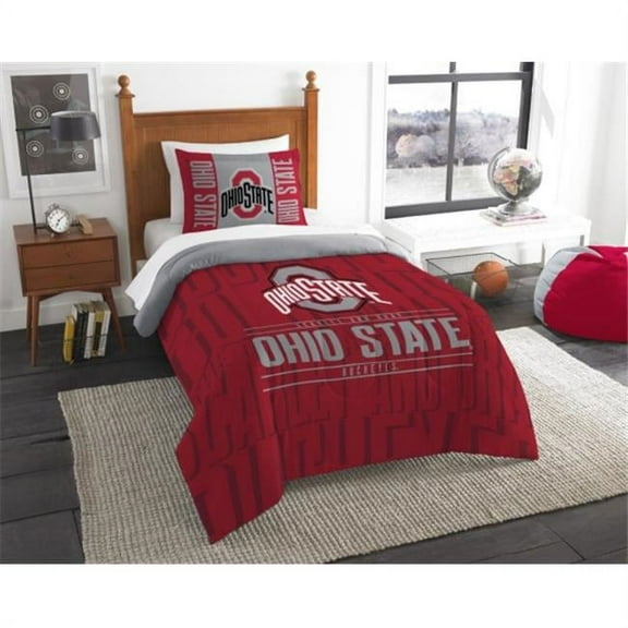 The Northwest 1COL862000007RET COL 862 Ohio State Modern Take Comforter Set, Twin