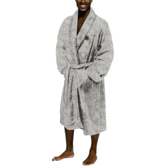 Men's The Northwest Group Gray Boston Bruins Sherpa Bathrobe