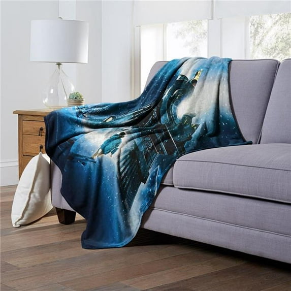 The Northwest 1WBS-23600-0040-OOF 50 x 60 in. Warner Bros. Polar Express the Arrival Silk Touch Throw Blanket