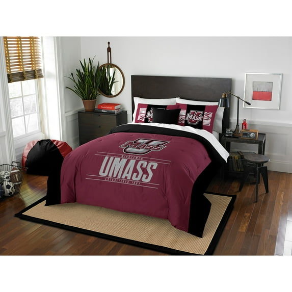 Massachusetts Minutemen NCAA Full Comforter Set (Modern Take Series) (86" x 86")