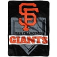 thumbnail image 1 of The Northwest Company San Francisco Giants 60" x 80" Home Plate Raschel Plush Blanket, 1 of 2