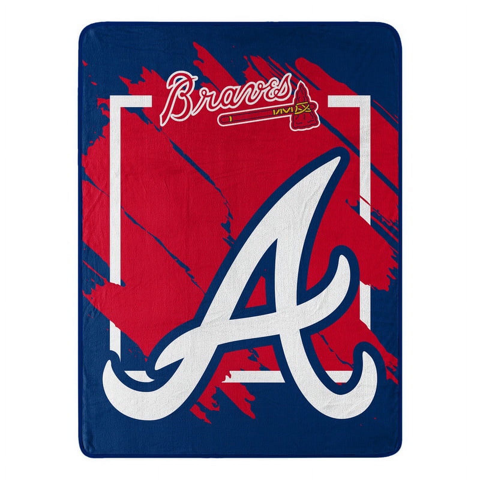 The Northwest Group  Atlanta Braves 46" x 60" Dimensional Micro Raschel Plush Throw Blanket - image 1 of 5