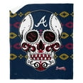 thumbnail image 1 of The Northwest Group Atlanta Braves 50" x 60" Candy Skull Silk Touch Sherpa Throw Blanket, 1 of 1