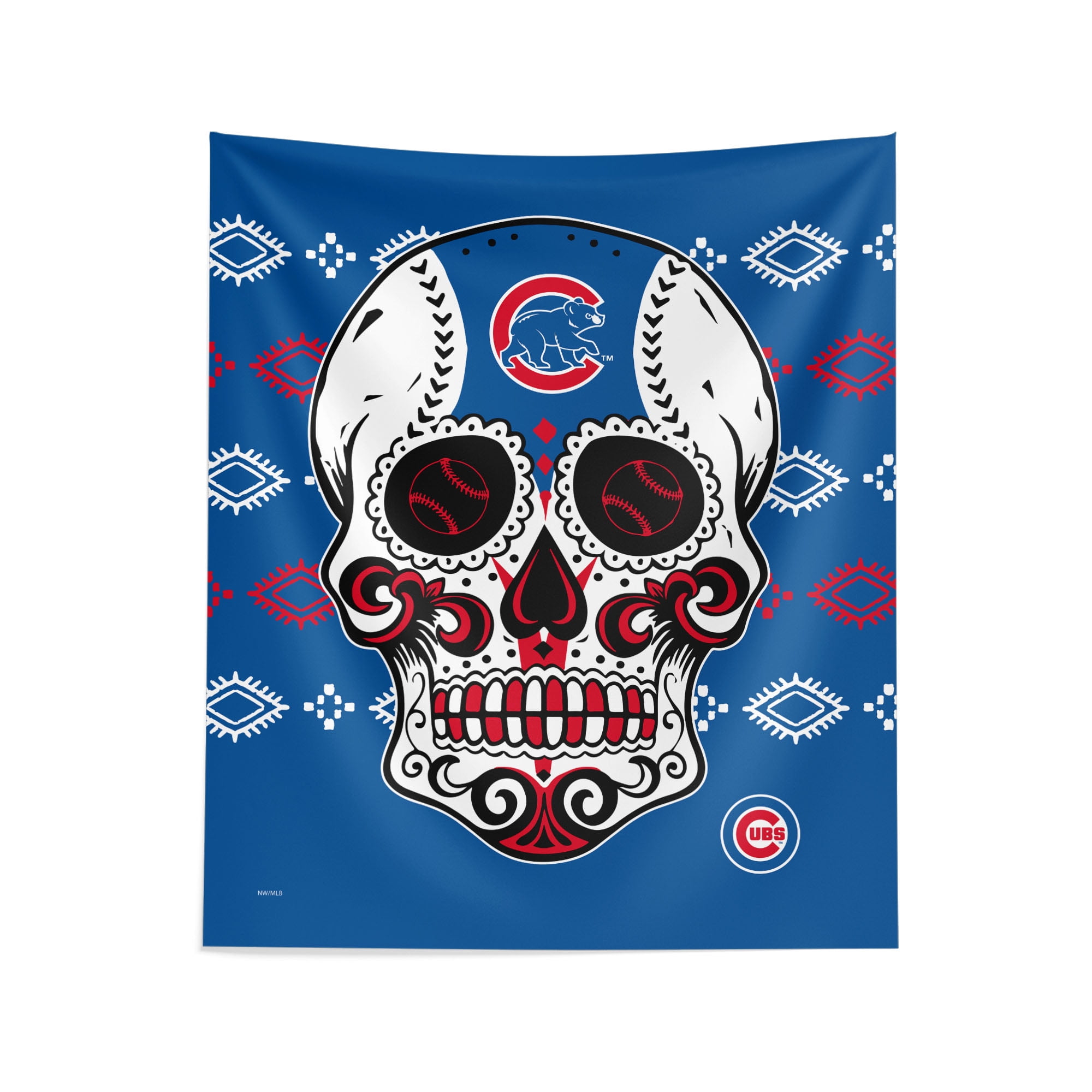 The Northwest Group Chicago Cubs 34" x 40" Candy Skull Wall Art