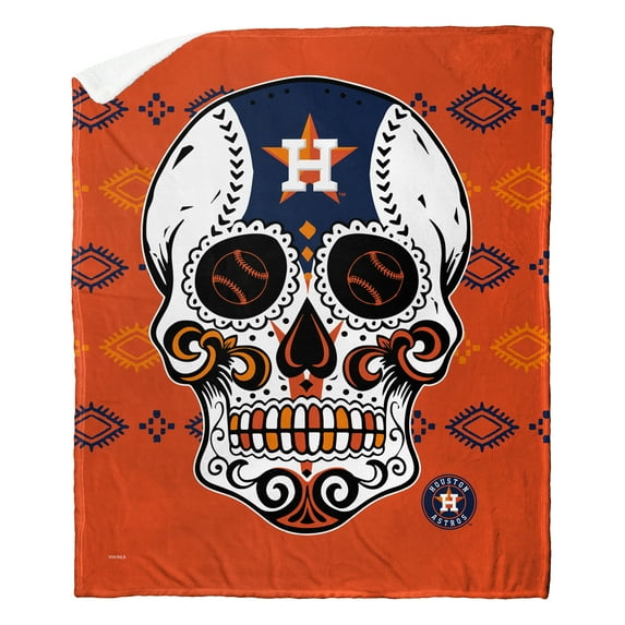 The Northwest Group Houston Astros 50" x 60" Candy Skull Silk Touch Sherpa Throw Blanket