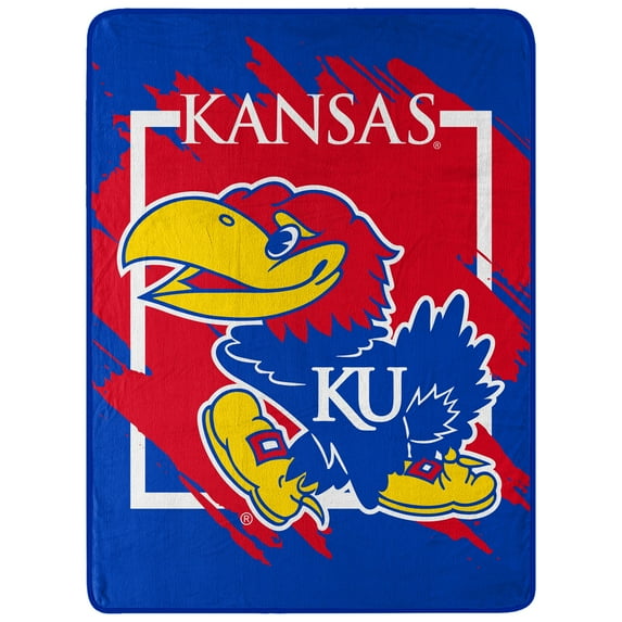 The Northwest Group Kansas Jayhawks 46" x 60" Dimensional Micro Raschel Plush Throw Blanket