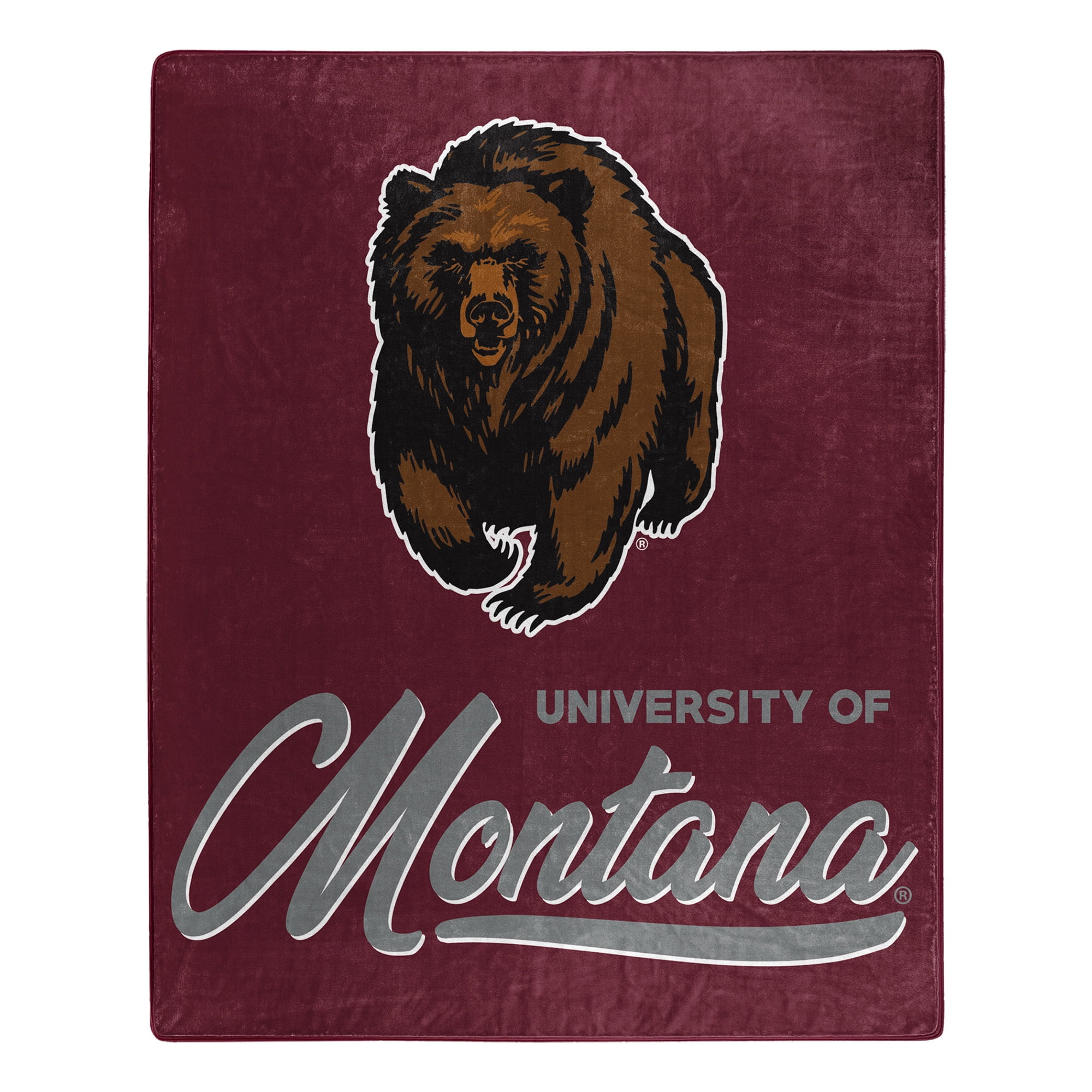 The Northwest Group  Montana Grizzlies 50" x 60" Signature Raschel Plush Throw Blanket