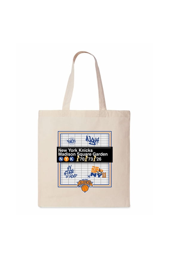 The Northwest Group New York Knicks Subway Stop Canvas Tote Bag