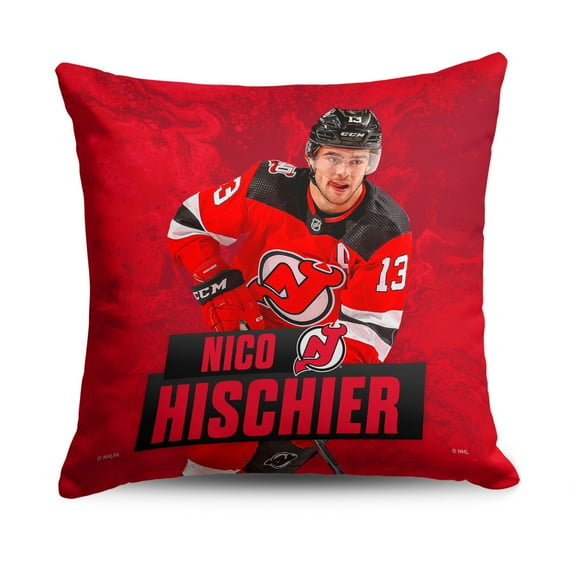 The Northwest Group Nico Hischier New Jersey Devils 18" x 18" Player Printed Throw Pillow