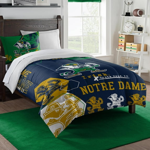 Notre Dame Fighting Irish "Hexagon" Full/Queen Comforter & Shams Set