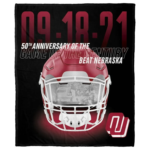 The Northwest Group Oklahoma Sooners Game Of The Century 50th Anniversary 50'' x 60'' Silk Touch Throw Blanket