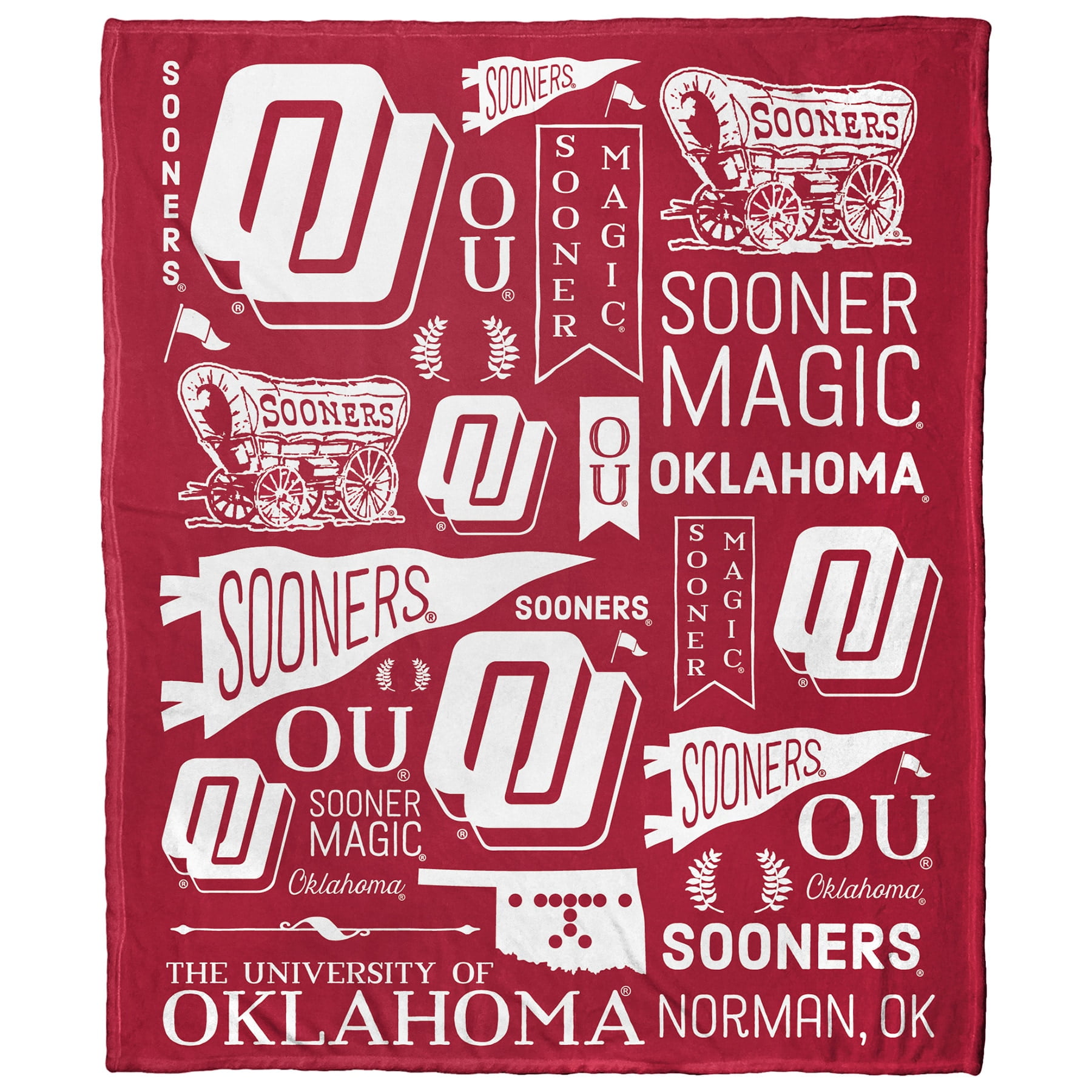 The Northwest Group Oklahoma Sooners Game Of The Century 50th Anniversary 50'' x 60'' Tribute Silk Touch Throw Blanket