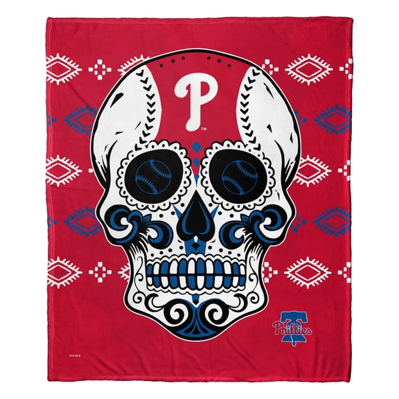 The Northwest Group Philadelphia Phillies 50" x 60" Candy Skull Silk Touch Throw Blanket