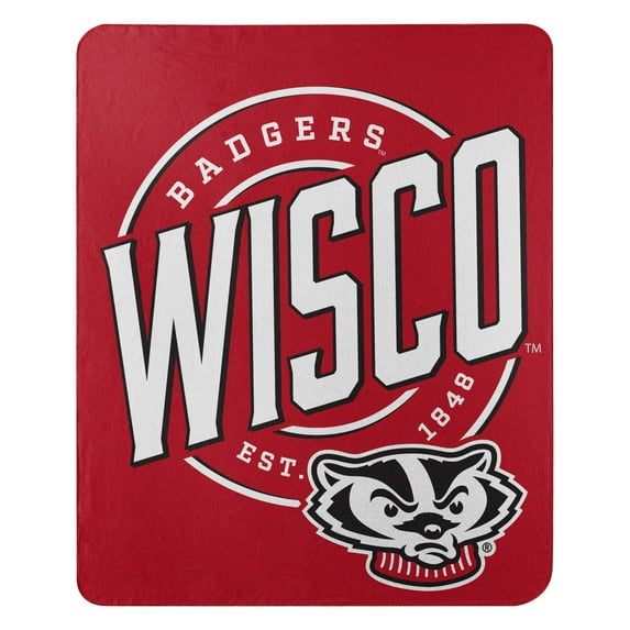 Wisconsin OFFICIAL NCAA "Campaign" Fleece Throw Blanket, 50" x 60"