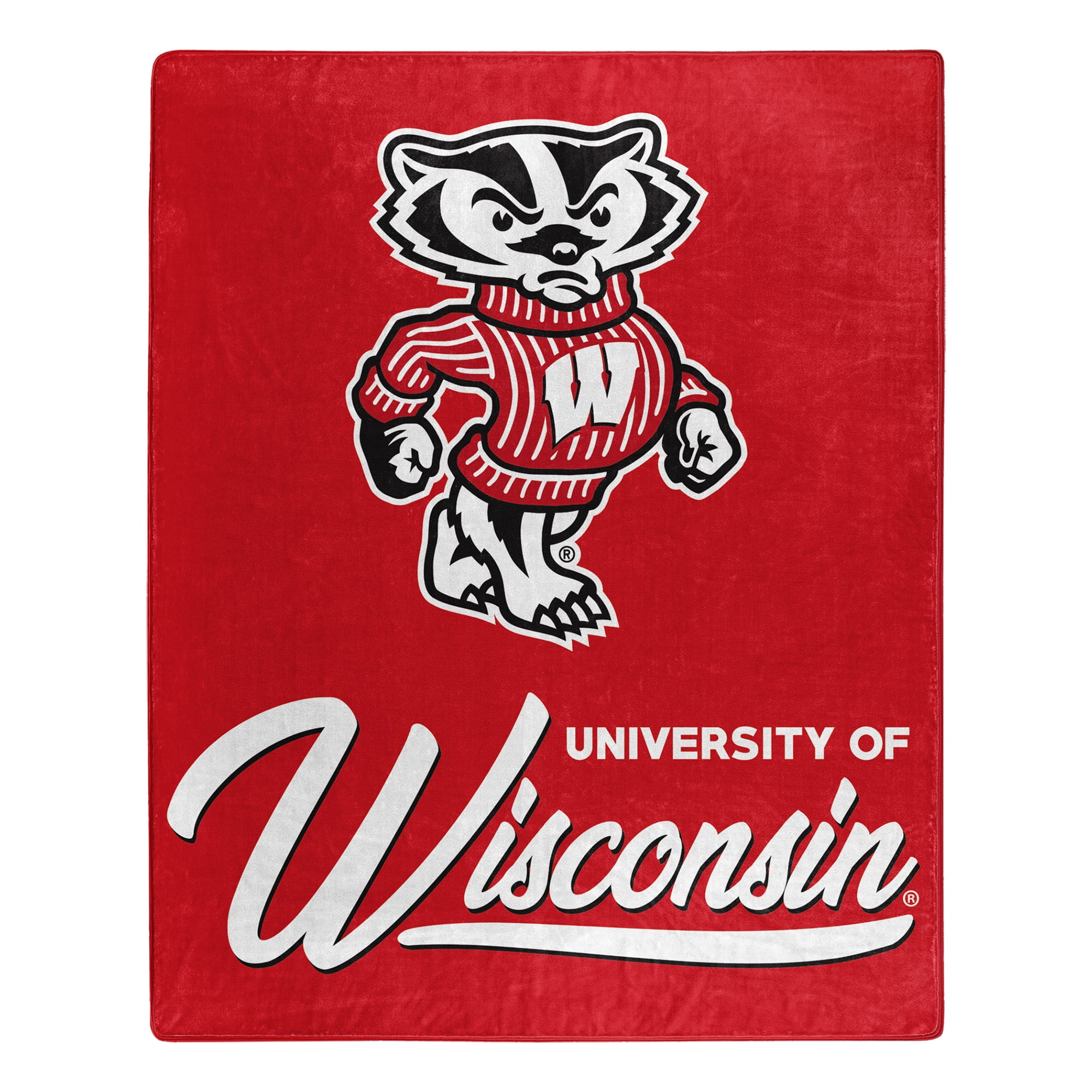 The Northwest Group  Wisconsin Badgers 50" x 60" Signature Raschel Plush Throw Blanket