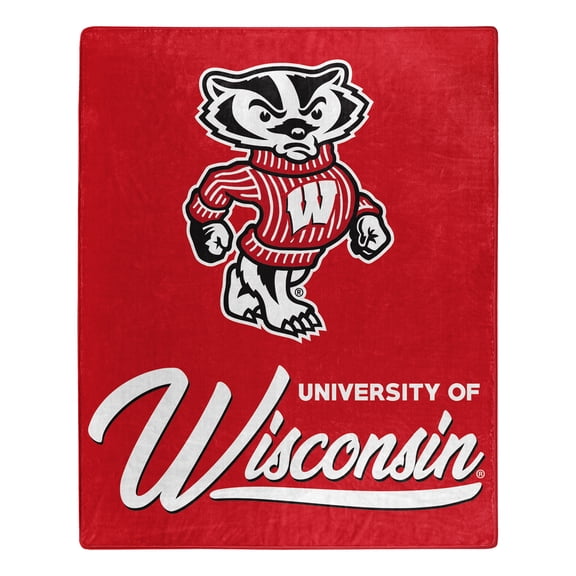 The Northwest Group Wisconsin Badgers 50" x 60" Signature Raschel Plush Throw Blanket