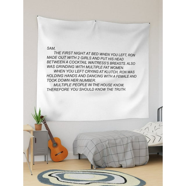 The Note Wall Tapestry Jersey Shore Tapestry Tapestries Wall Decor Backdrop for Bedroom Home Dorm