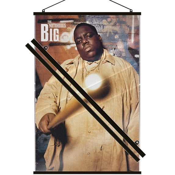 The Notorious B.I.G. - Music Poster (Gold Cane) (Size: 24" x 36") (Laminated Poster & Black Hanger)