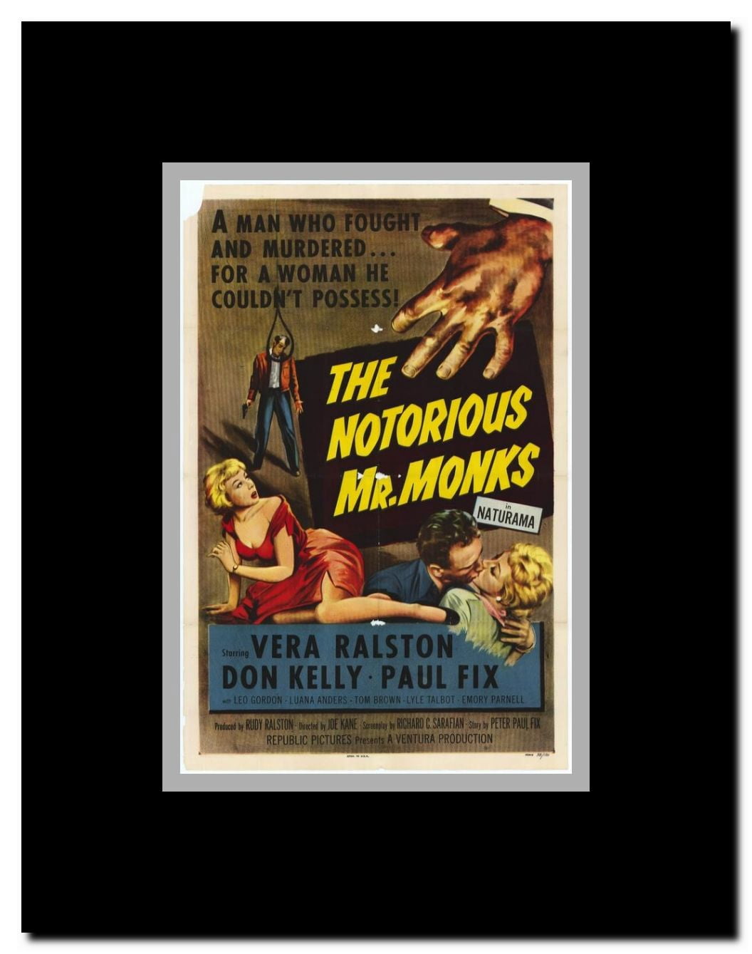 The Notorious Mr. Monks Framed Movie Poster