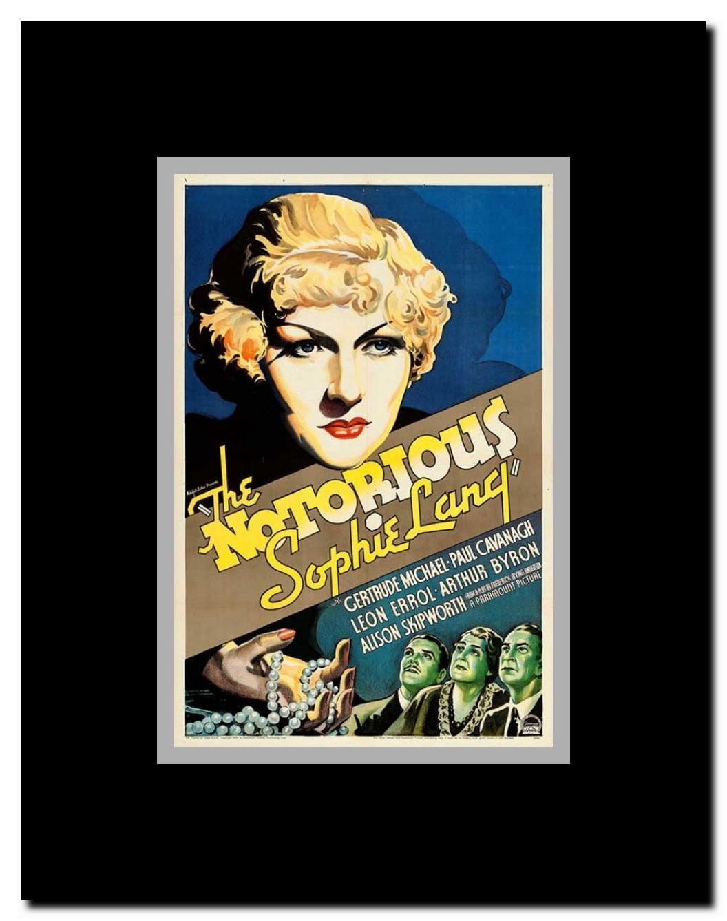 The Notorious Sophie Lang Framed Movie Poster