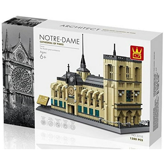 Wange The Notre Dame de Paris Building Block Set, 1380 Pcs