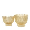 thumbnail image 1 of DecMode 11", 10"H Round Gold Metal Decorative Bowl, Set of 2, 1 of 10