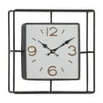 thumbnail image 1 of DecMode 12" Black Metal Wall Clock, 1 of 8