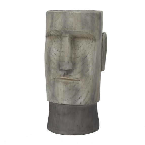 DecMode 12" x 24" Easter Island Brown Magnesium Oxide Face Planter