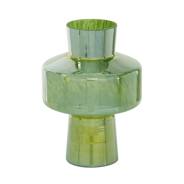 The Novogratz 13" Green Glass Vase