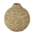 thumbnail image 1 of DecMode 14" Handmade Woven Brown Seagrass Vase, 1 of 7